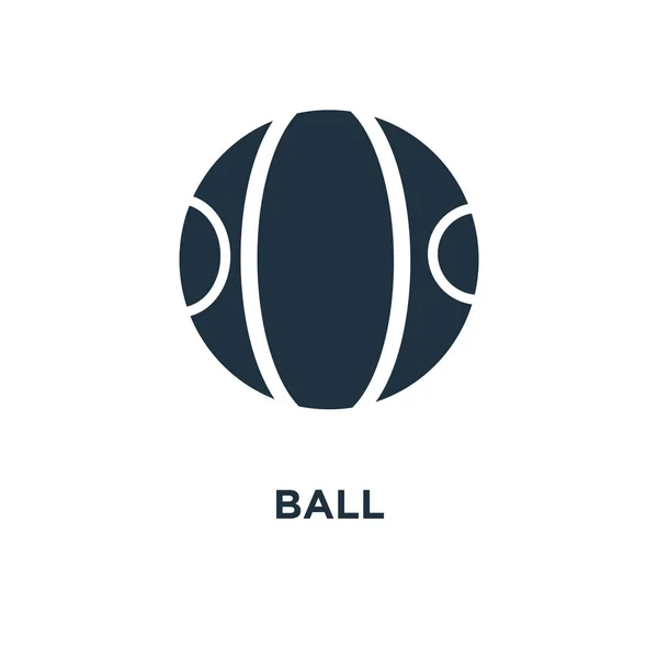 Ball Symbol Schwarz Gefüllte Vektorabbildung Ball Symbol Auf Weißem Hintergrund — Stockvektor