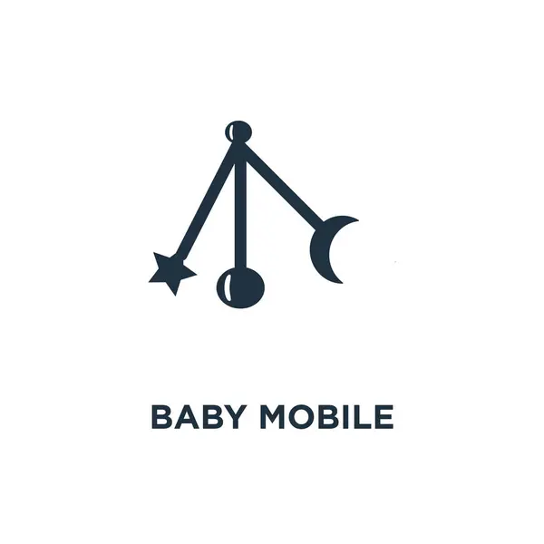 Dziecko Ikona Mobilnych Black Wypełnione Ilustracji Wektorowych Baby Mobilnych Symbol — Wektor stockowy