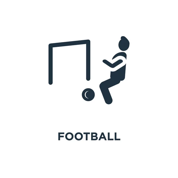 Ícone Futebol Ilustração Vetorial Cheia Preto Símbolo Futebol Fundo Branco — Vetor de Stock