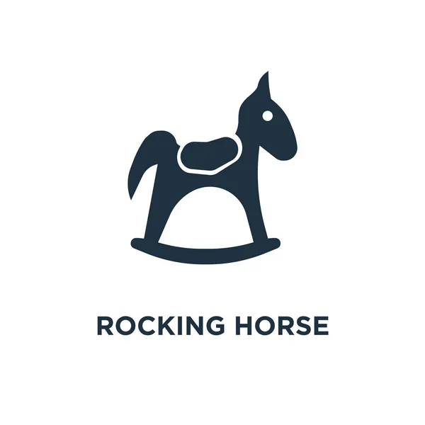 Rocking Horse Icon Black Filled Vector Illustration Rocking Horse Symbol — Stock Vector