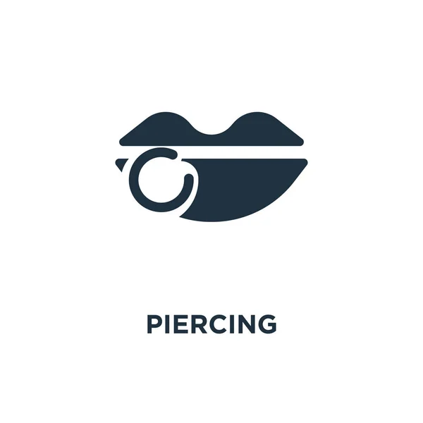 Piercing Εικονίδιο Μαύρο Γεμάτο Εικονογράφηση Φορέα Piercing Σύμβολο Άσπρο Φόντο — Διανυσματικό Αρχείο