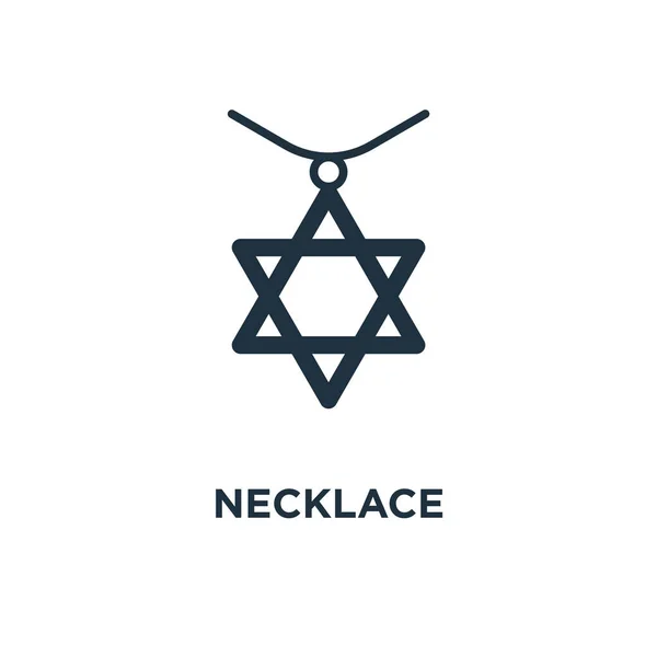 Ketting Pictogram Zwarte Gevuld Vectorillustratie Ketting Symbool Witte Achtergrond Kan — Stockvector