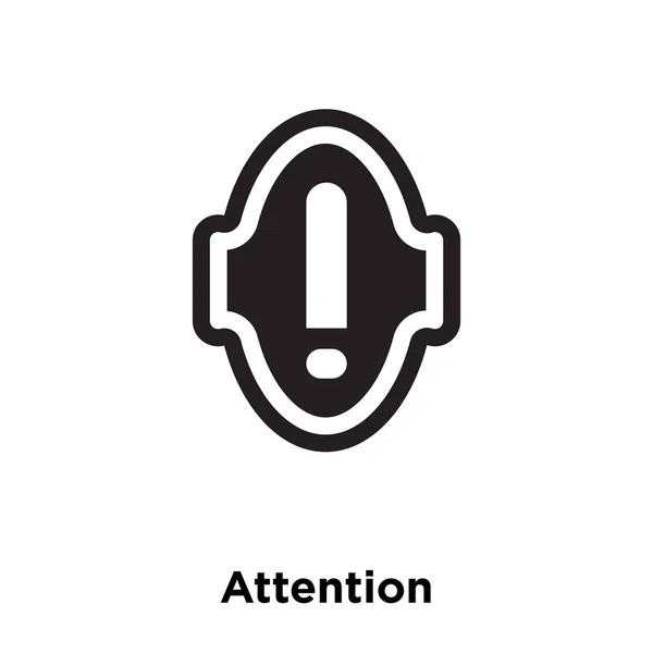 Attention Icon Vector Isolated White Background Logo Concept Attention Sign — Stock Vector