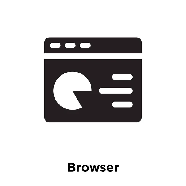 Browser Icon Vektor Isoliert Auf Weißem Hintergrund Logo Konzept Des — Stockvektor
