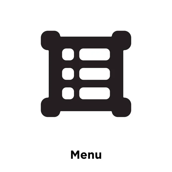 Menüsymbolvektor Isoliert Auf Weißem Hintergrund Logo Konzept Des Menüschildes Auf — Stockvektor