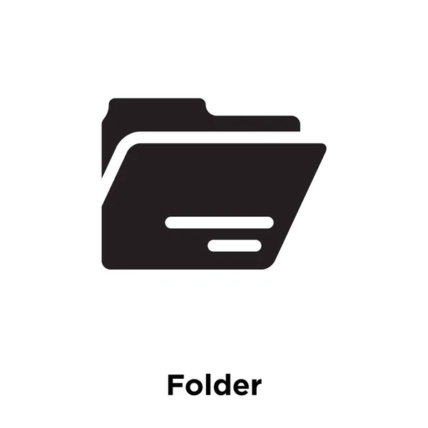 白い背景に 透明な背景は サインオン フォルダーのロゴのコンセプトで隔離フォルダーのアイコン ベクトルいっぱい黒い記号 — ストックベクタ