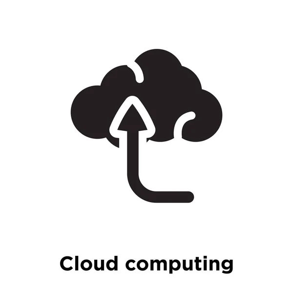 Cloud Computing Symbolvektor Isoliert Auf Weißem Hintergrund Logo Konzept Des — Stockvektor
