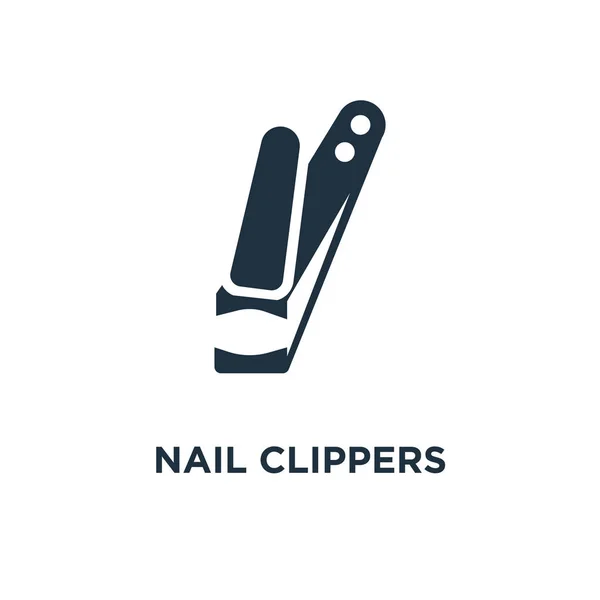 Nail Clippers Icon Black Filled Vector Illustration Nail Clippers Symbol — Stock Vector