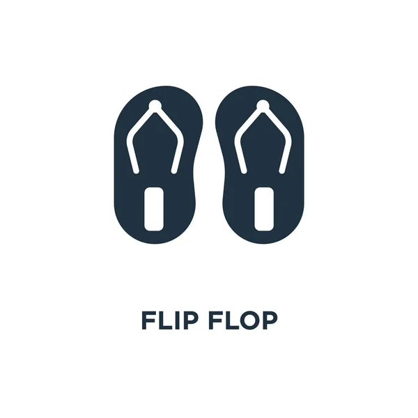 Infradito Icona Illustrazione Vettoriale Riempita Nera Flip Flop Simbolo Sfondo — Vettoriale Stock