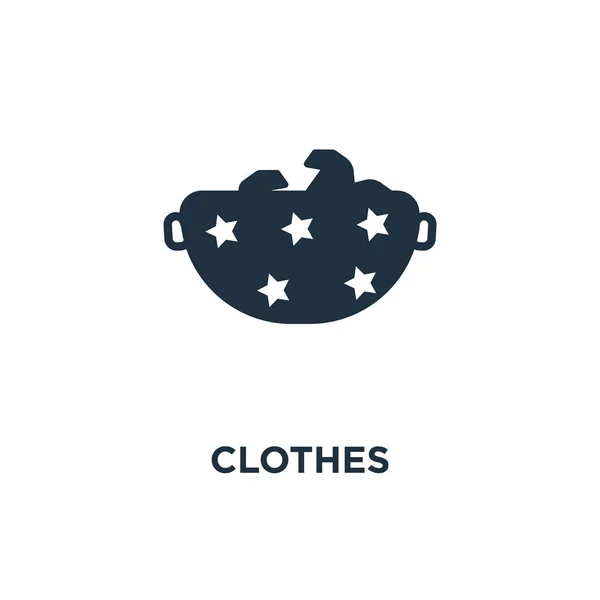 Kleider Ikone Schwarz Gefüllte Vektorabbildung Kleidungssymbol Auf Weißem Hintergrund Web — Stockvektor