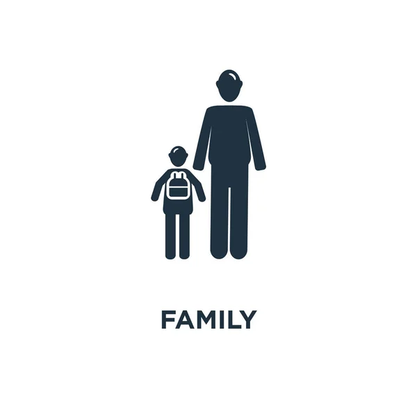 Ikona Dla Rodzin Dziećmi Black Wypełnione Ilustracji Wektorowych Rodzina Symbol — Wektor stockowy