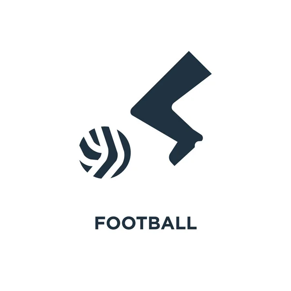 Icône Football Illustration Vectorielle Remplie Noir Symbole Football Sur Fond — Image vectorielle