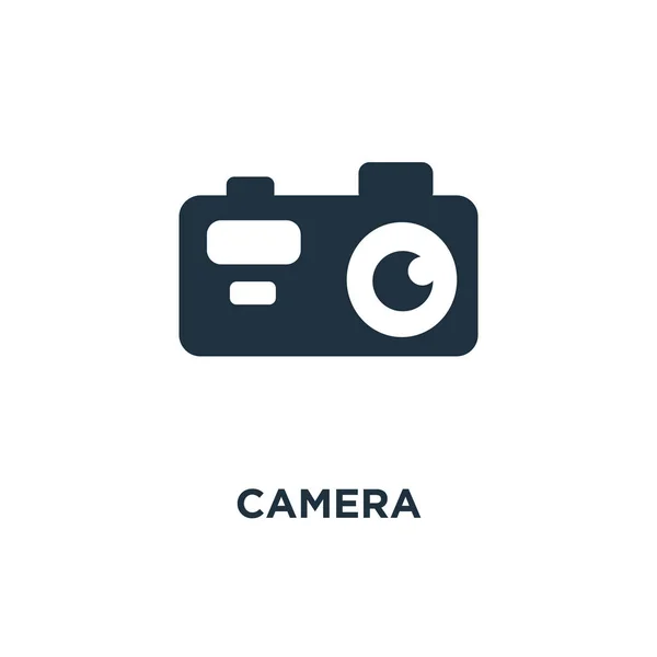 Camera Icon Black Filled Vector Illustration Camera Symbol White Background — Stock Vector