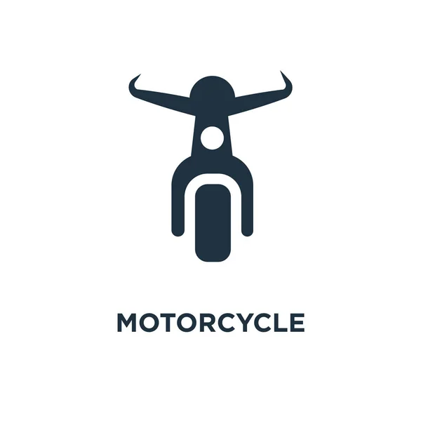 Icône Moto Illustration Vectorielle Remplie Noir Symbole Moto Sur Fond — Image vectorielle