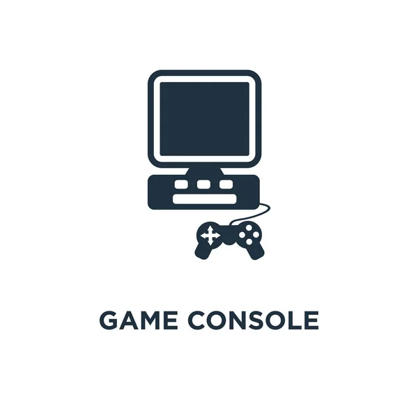 ゲーム機のアイコン ブラックは ベクター グラフィックを充填しました 白い背景の上のゲーム コンソールのシンボルです Web およびモバイル使うことが — ストックベクタ