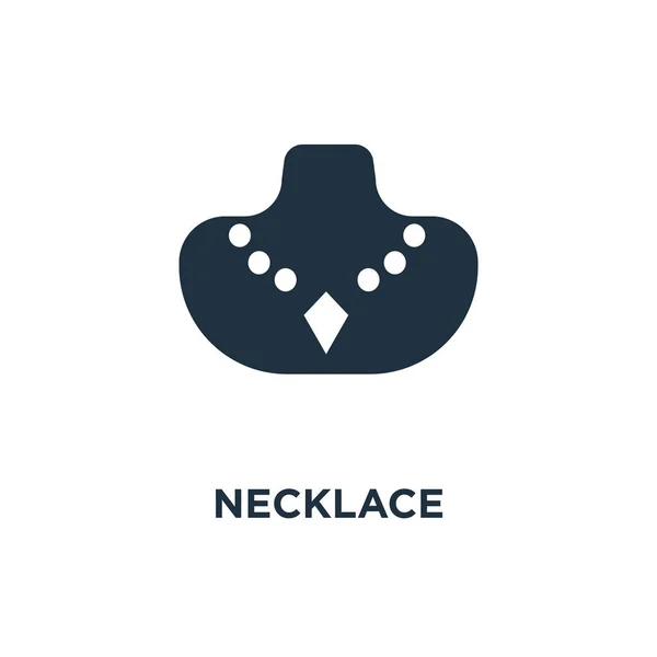 Icono Del Collar Ilustración Vectorial Negra Símbolo Collar Sobre Fondo — Vector de stock