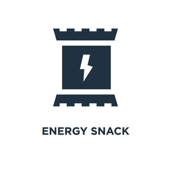 Ikona Przekąska Energii Black Wypełnione Ilustracji Wektorowych Przekąska Energii Symbol — Wektor stockowy