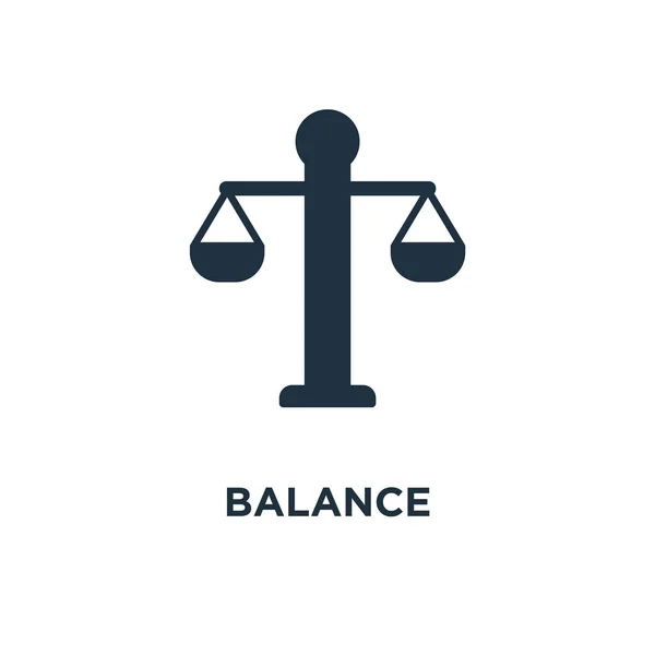 Balance Symbol Schwarz Gefüllte Vektorabbildung Balance Symbol Auf Weißem Hintergrund — Stockvektor