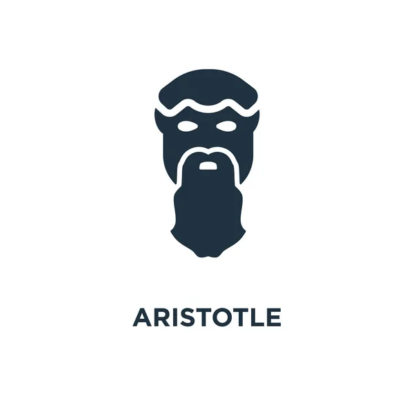 Icono Aristóteles Ilustración Vectorial Negra Símbolo Aristóteles Sobre Fondo Blanco — Archivo Imágenes Vectoriales