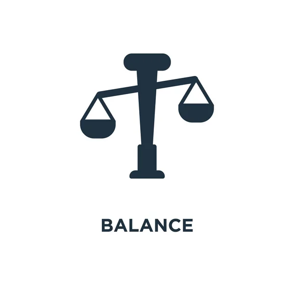 Icono Equilibrio Ilustración Vectorial Negra Símbolo Equilibrio Sobre Fondo Blanco — Archivo Imágenes Vectoriales