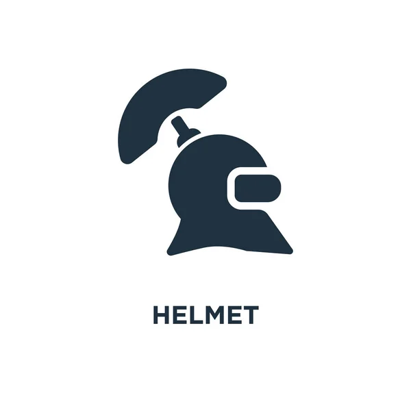 Pictogram Helm Zwarte Gevuld Vectorillustratie Helm Symbool Witte Achtergrond Kan — Stockvector