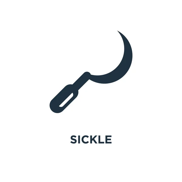 Sichelsymbol Schwarz Gefüllte Vektorabbildung Sichel Symbol Auf Weißem Hintergrund Web — Stockvektor