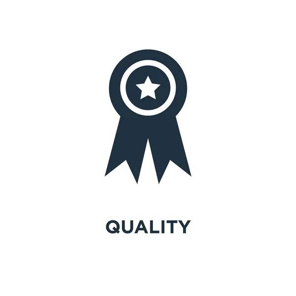 Qualitätssymbol Schwarz Gefüllte Vektorabbildung Qualitätssymbol Auf Weißem Hintergrund Web Und — Stockvektor