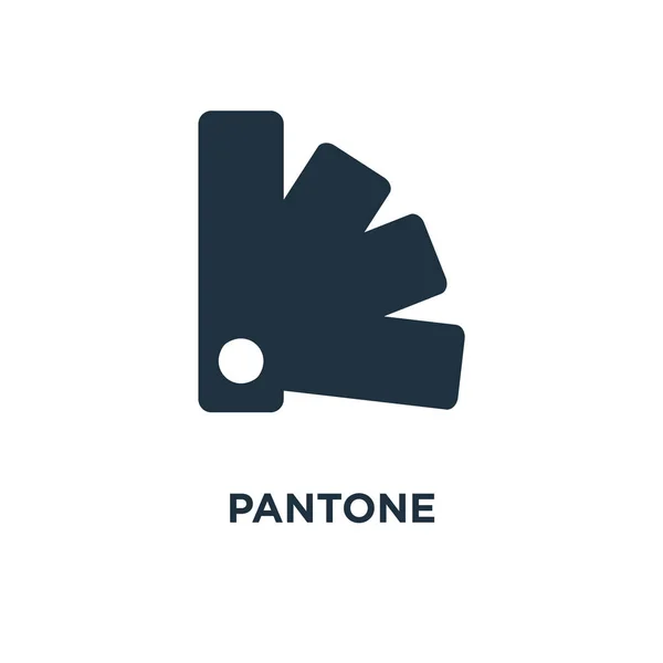 Pantone Pictogram Zwarte Gevuld Vectorillustratie Pantone Symbool Witte Achtergrond Kan — Stockvector