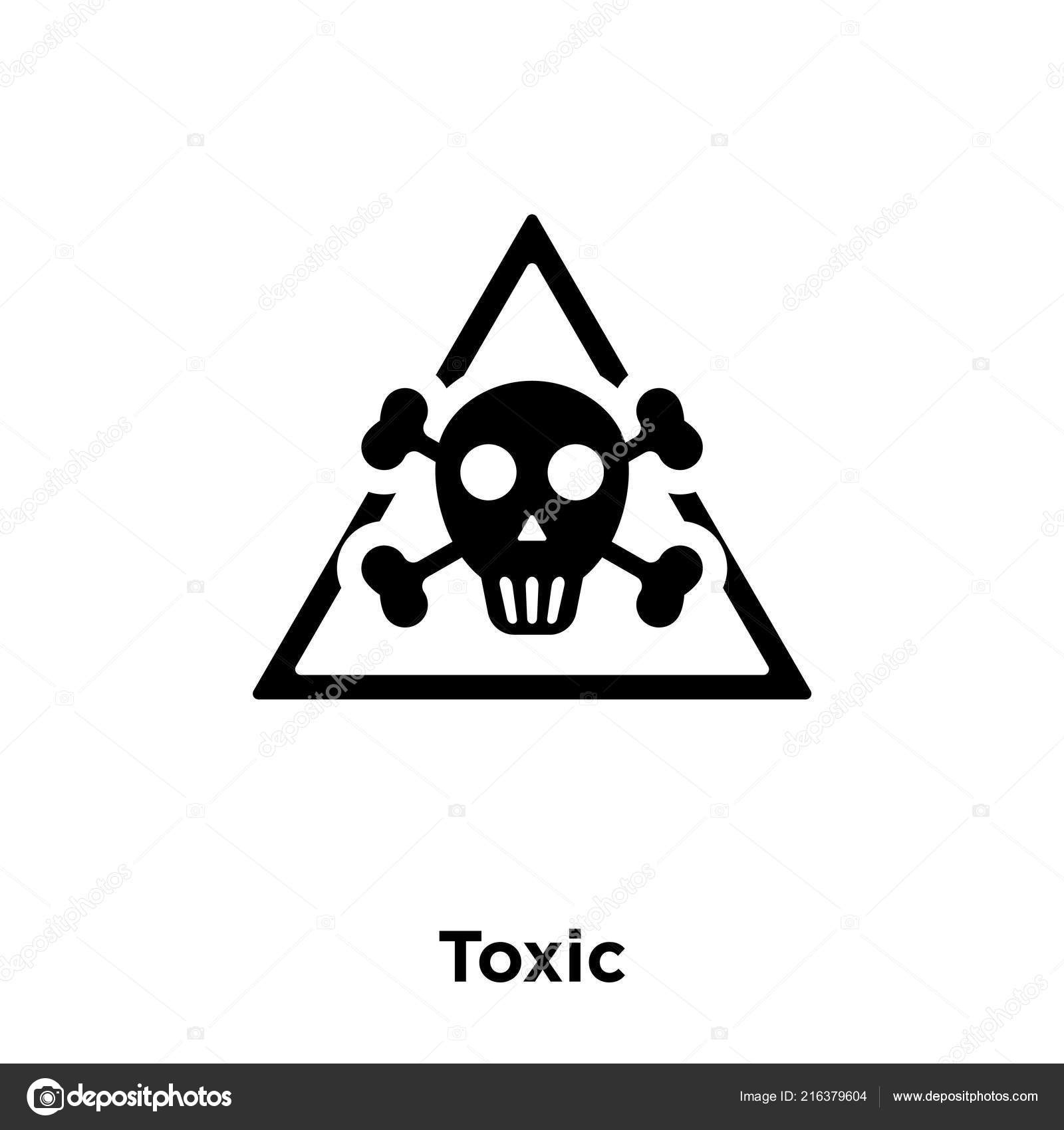 Toxic Icon Vector Isolated White Background Logo Concept Toxic Sign ...