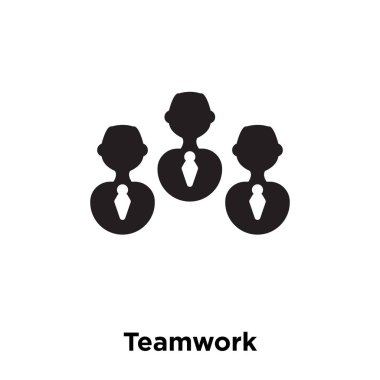 Beyaz arka plan, logo şeffaf arka plan, tabelada ekip çalışması kavramı üzerinde izole ekip çalışması simge vektör siyah sembol dolu