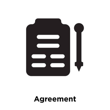 Beyaz arka plan, logo şeffaf arka plan, tabelada sözleşmesi kavramı üzerinde izole anlaşması simge vektör siyah sembol dolu