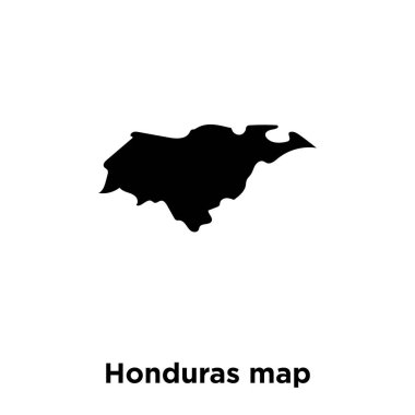 Honduras Haritası simge vektör, beyaz arka plan üzerinde izole Honduras harita kavramı logo oturum şeffaf arka plan, dolgulu siyah sembolü