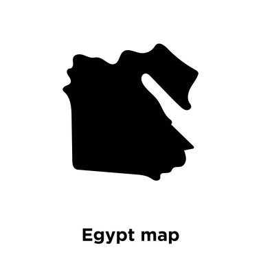 Mısır harita simge vektör, beyaz arka plan üzerinde izole Mısır harita kavramı logo şeffaf arka plan, dolgulu siyah sembolü imzalamak