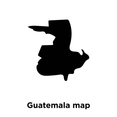Guatemala Haritası simge vektör, beyaz arka plan üzerinde izole Guatemala harita kavramı logo oturum şeffaf arka plan, dolgulu siyah sembolü