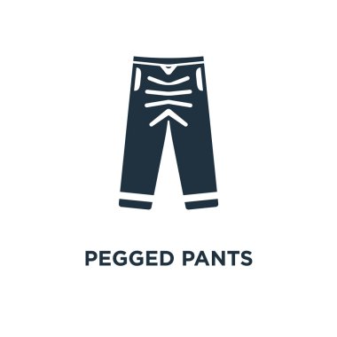 Verimin pantolon simgesi. Siyah vektör çizim dolu. Beyaz arka plan verimin pantolon sembolü. Web ve mobil kullanılabilir.