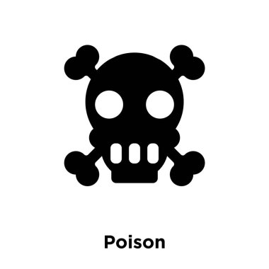 Beyaz arka plan, logo şeffaf arka plan, zehir işareti kavramı üzerinde izole zehir simge vektör siyah sembol dolu