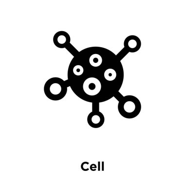 Beyaz arka plan, logo şeffaf arka plan hücre işareti kavramı üzerinde izole hücre simge vektör siyah sembol dolu