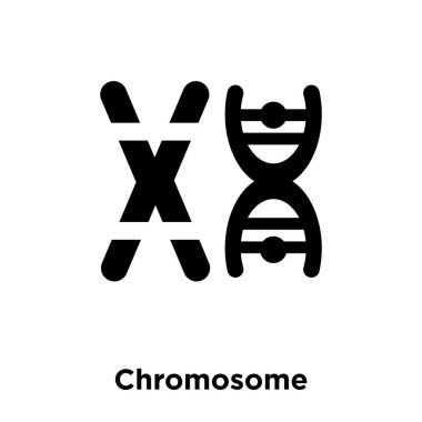Beyaz arka plan, logo şeffaf arka plan, kromozom işareti kavramı üzerinde izole kromozom simge vektör siyah sembol dolu