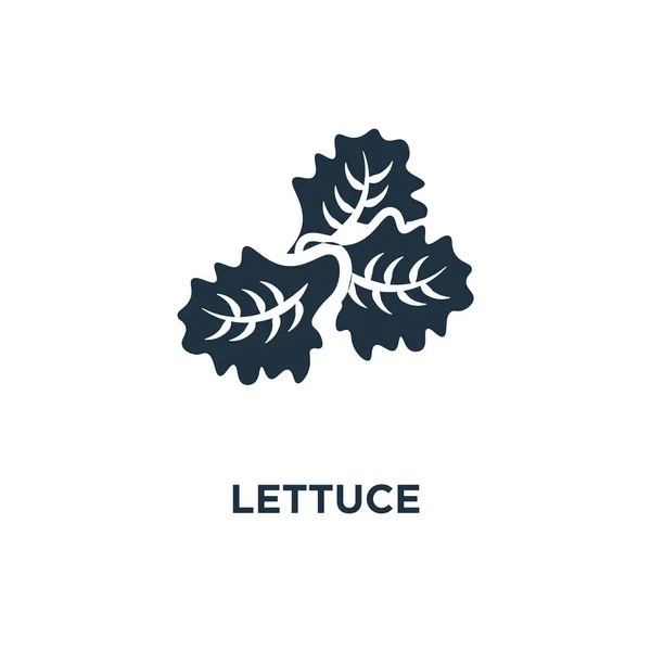 Salat Ikone Schwarz Gefüllte Vektorabbildung Salatsymbol Auf Weißem Hintergrund Web — Stockvektor