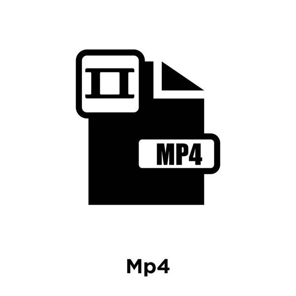 Mp4 Ikonen Vektor Isolerad Vit Bakgrund Logotypen Begreppet Mp4 Logga — Stock vektor