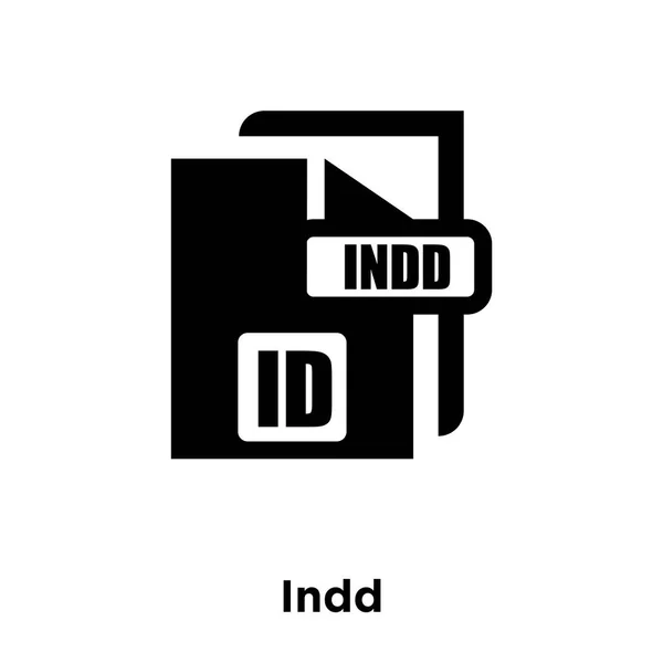 Indd Ikonen Vektor Isolerad Vit Bakgrund Logotypen Begreppet Indd Logga — Stock vektor