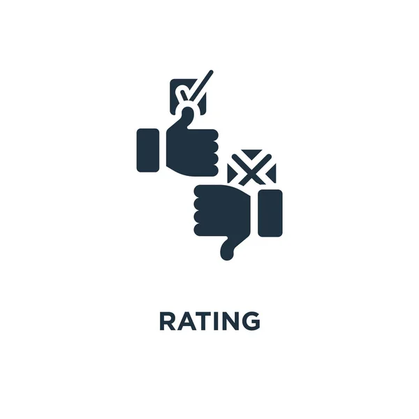 Піктограма Рейтингу Чорні Заповнені Векторні Ілюстрації Рейтинг Символу Білому Тлі — стоковий вектор