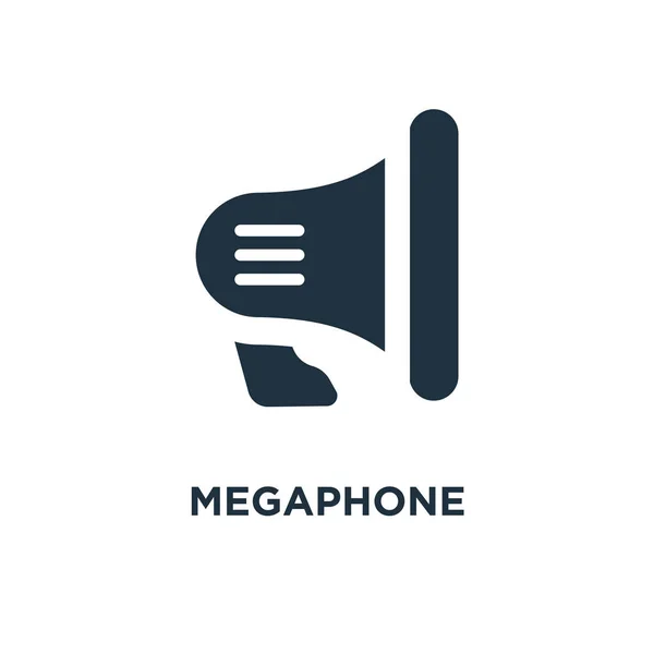 Megaphone icon. Black filled vector illustration. Megaphone symbol on white background. Can be used in web and mobile.