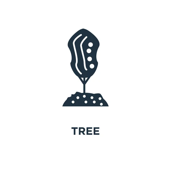 Ikonę Drzewa Black Wypełnione Ilustracji Wektorowych Drzewo Symbol Białym Tle — Wektor stockowy