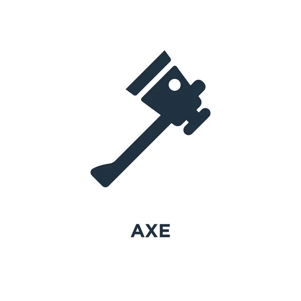 Axe Ikonra Fekete Töltött Vektoros Illusztráció Axe Szimbólum Fehér Háttérrel — Stock Vector