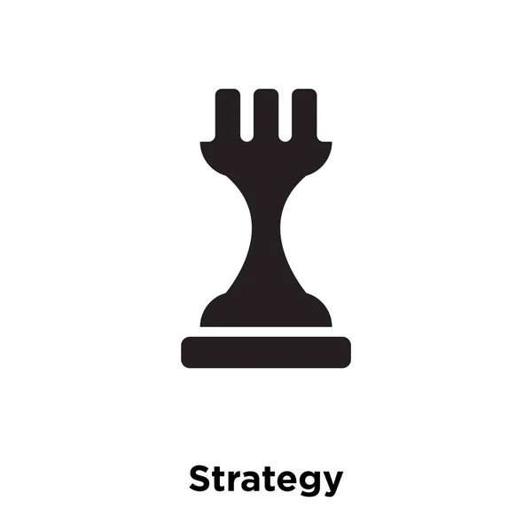 Strategi Ikonen Vektor Isolerad Vit Bakgrund Logotypen Begreppet Strategi Logga — Stock vektor