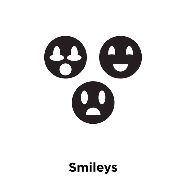 Smileys Ícone Vetor Isolado Fundo Branco Conceito Logotipo Sinal Smileys — Vetor de Stock