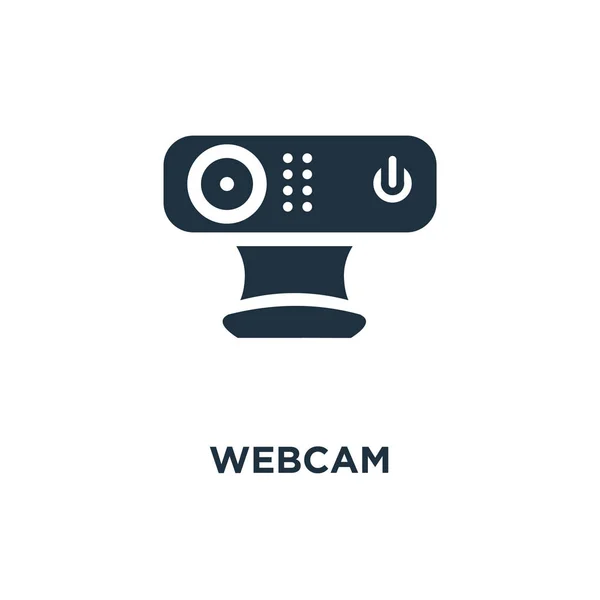 Значок Веб Камеры Черная Заполненная Векторная Иллюстрация Символ Веб Камеры — стоковый вектор