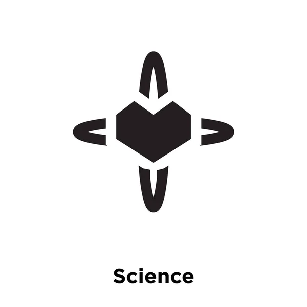 白い背景に 透明な背景に科学記号のロゴのコンセプトに分離科学アイコン ベクトルいっぱい黒い記号 — ストックベクタ