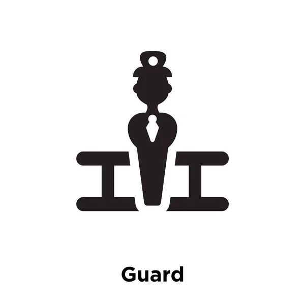 Guard Icon Vector Isolated White Background Logo Concept Guard Sign — Stock Vector